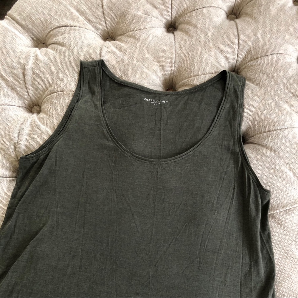 Eileen Fisher XS Army Green Tank Top
